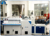 خروجی بالا PVC ماشین آلات اکستروژن لوله خط تولید دو پیچ 80kg / h